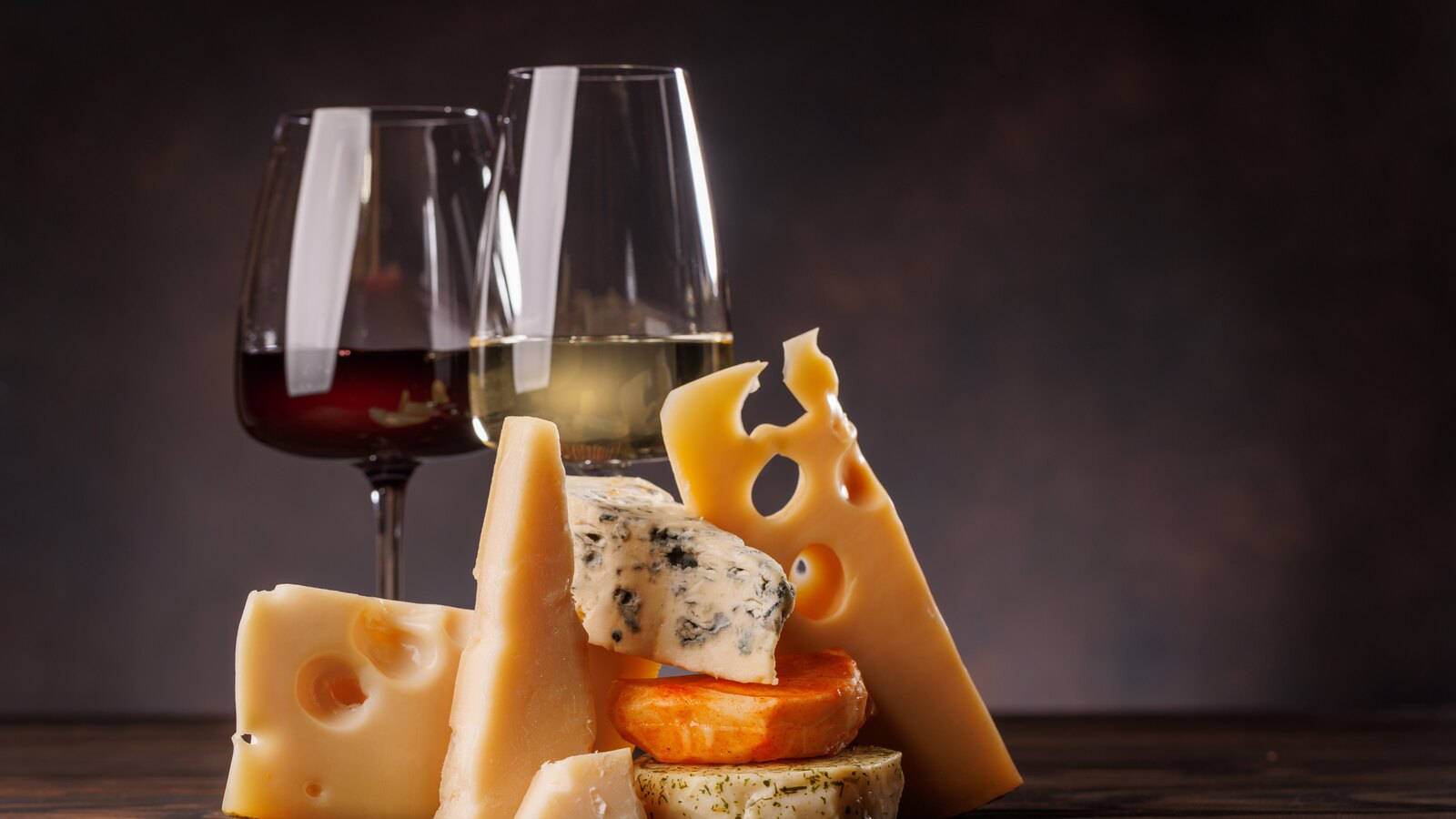 European cheese and wine